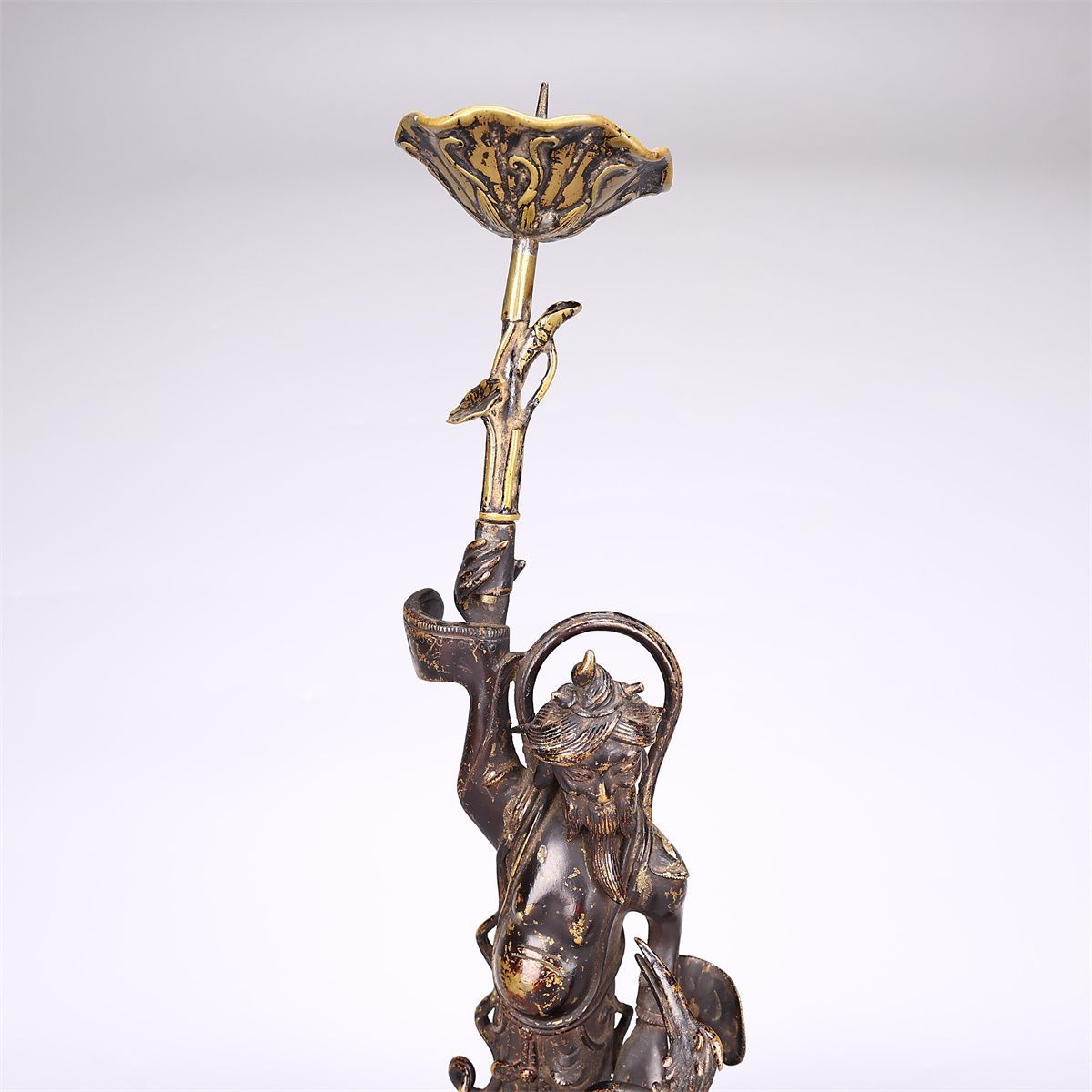 時代 【古銅製】 鶴仙人 燭台 高42㎝ 重1848g／美品Sg！DA853 - メルカリ