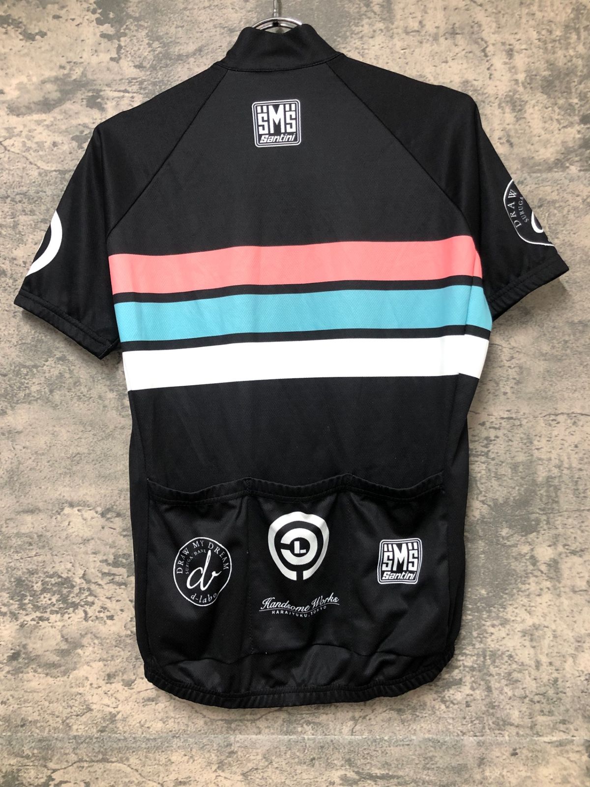 JP398 サンティーニ Santini 半袖 サイクルジャージ 黒 M - メルカリ