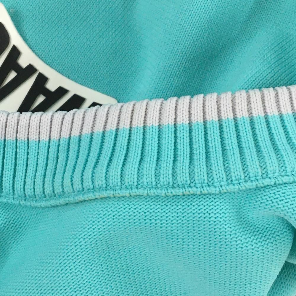 美品】ワック セーター ミントブルー系 ニット ロゴ レディース 2(M