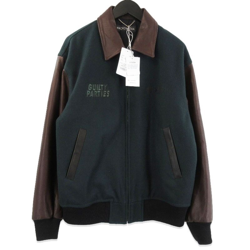 ワコマリア スタジャン VIRSITY JACKET バーシティ ジャケット本革 美品 WACKO MARIA ワコマリア バーシティジャケット 25FW-WMO-BL13