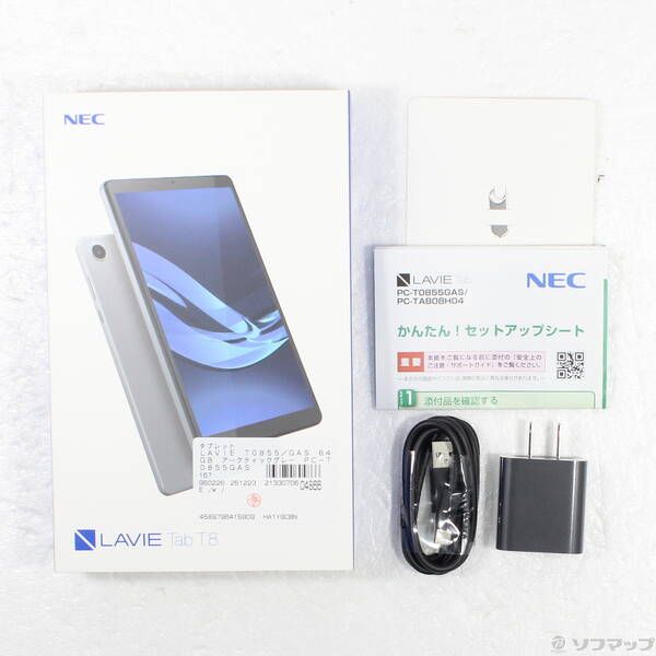 中古品〕 LAVIE T0855／GAS 64GB アークティックグレー PC-T0855GAS Wi