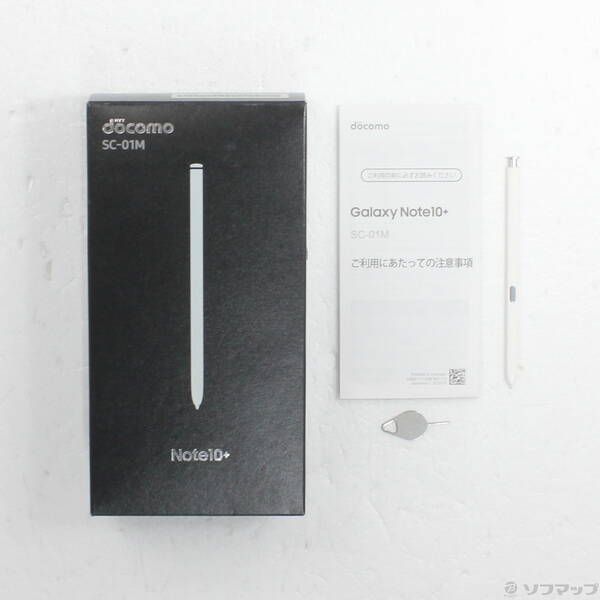 中古品〕 Galaxy Note10+ 256GB オーラホワイト SC-01M docomoロック