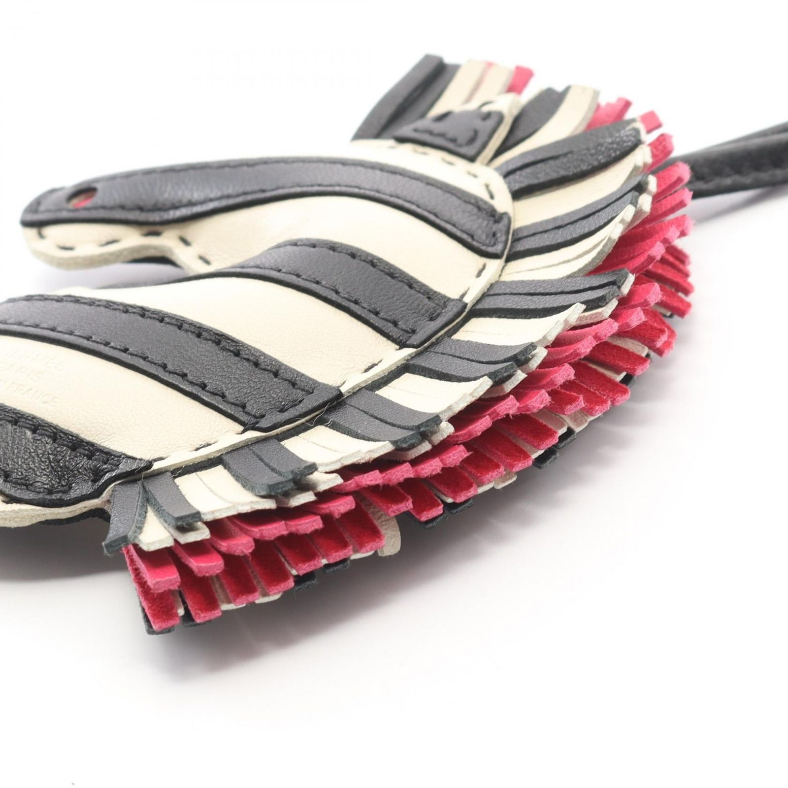 エルメス HERMES チャーム ジージーサバンナ ブラック/クレ/ローズ