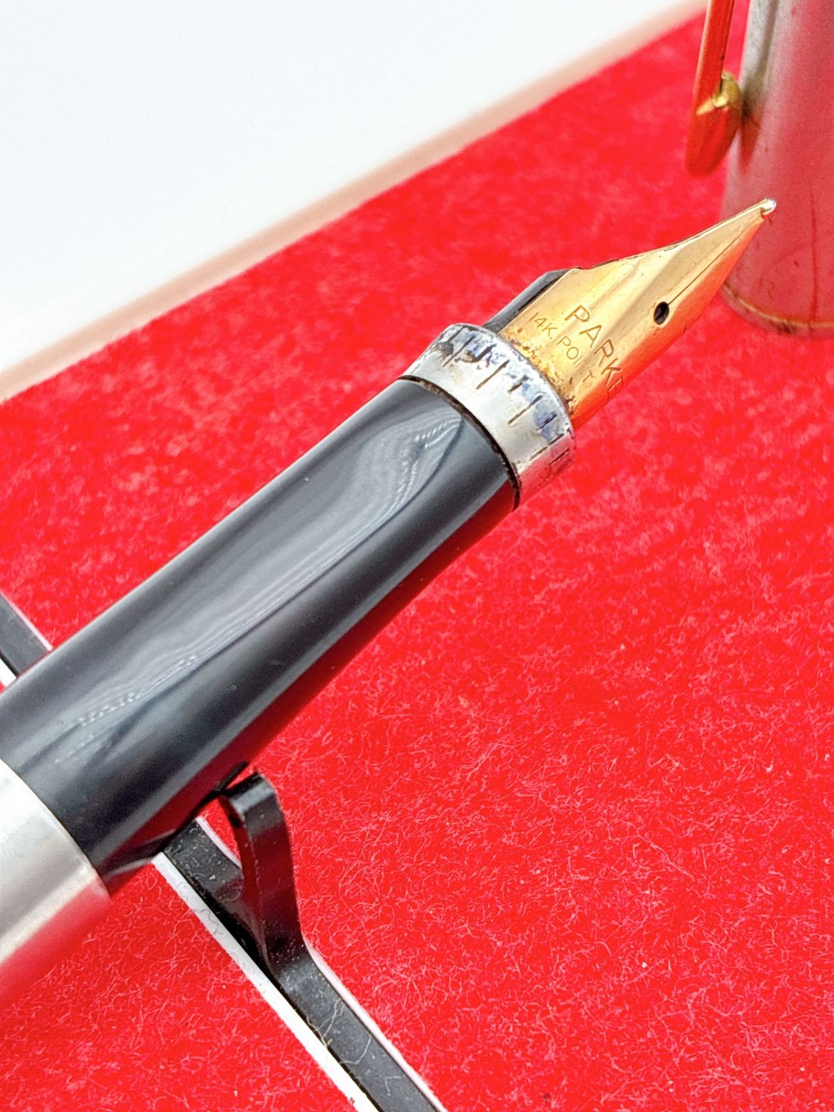 PARKER/パーカー 万年筆 14K/585 シルバー/ゴールド ペン先Mサイズ