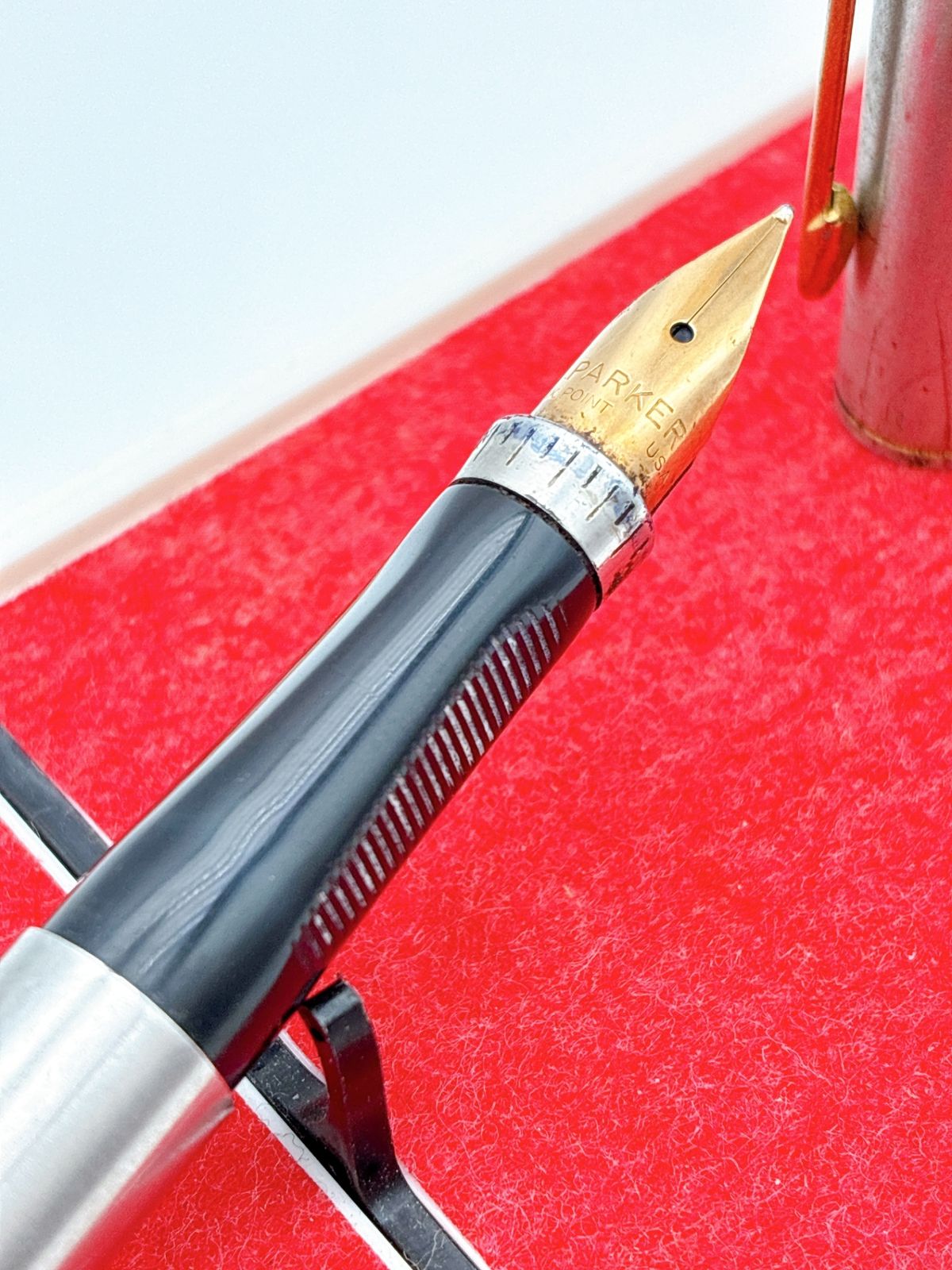 パーカー 万年筆 ペン先14K ヴィンテージ PARKER/パーカー 万年筆 14K/585 シルバー/ゴールド ペン先Mサイズ