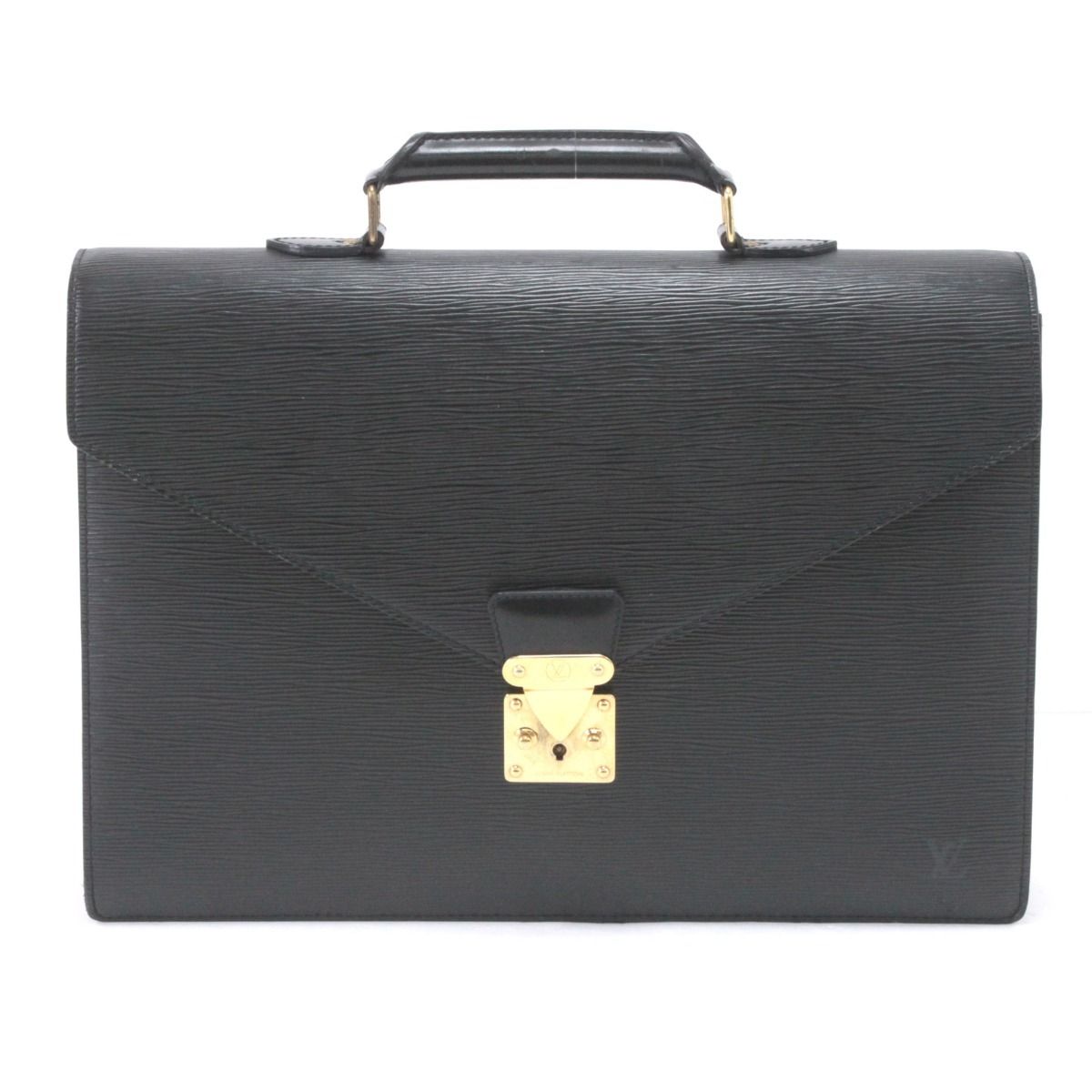 訳ありLouis Vuitton ビジネスバック　エピ　コンセイエ　BLACK LOUIS VUITTON ルイヴィトン ビジネスバッグ エピ コンセイエ M54422