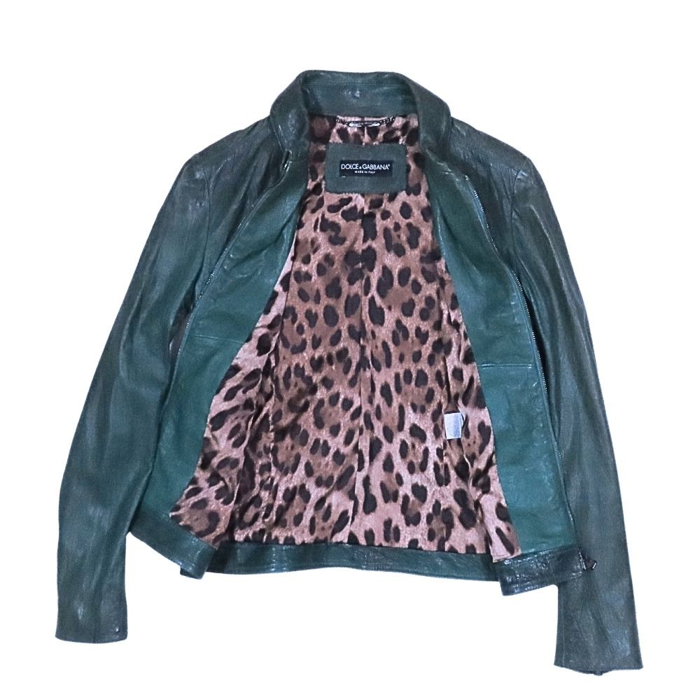 美品 DOLCE&GABBANA ドルチェアンドガッバーナ レザージャケット