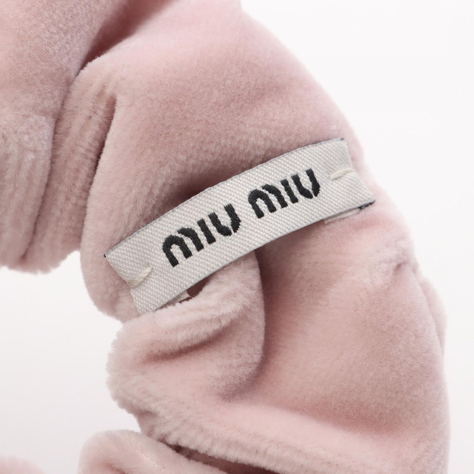 ミュウ ミュウ Miu Miu メタルロゴ リボン シュシュ 5IF181068F0E18