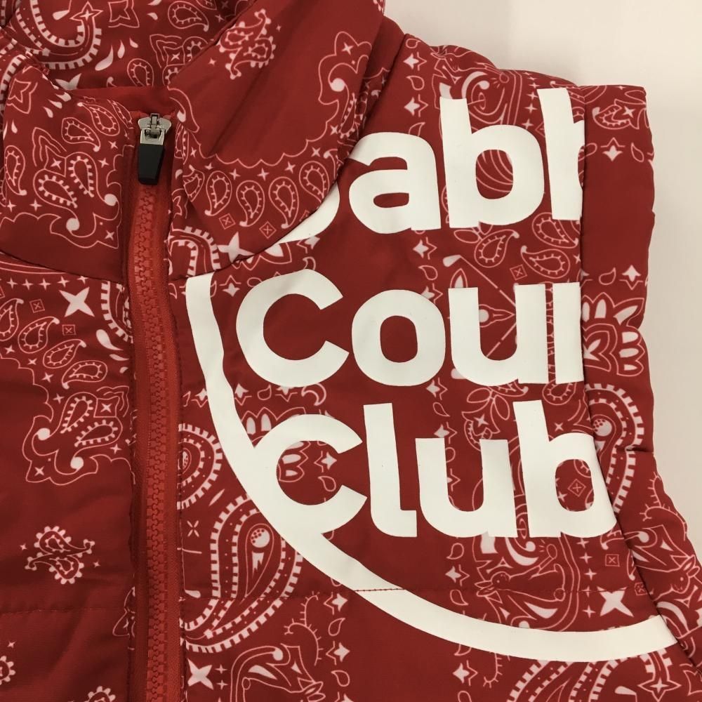 超美品】エフアールツー 中綿ベスト レッド×白 総柄 ペイズリー