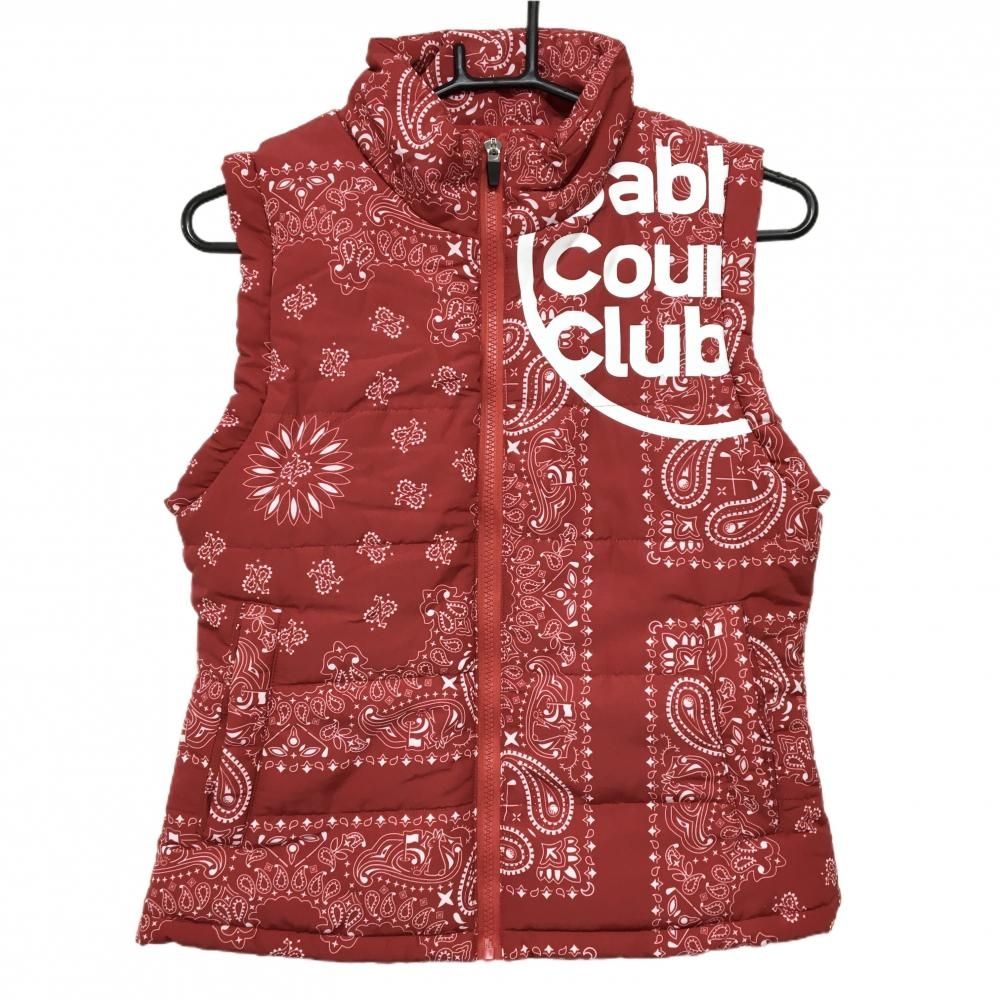 超美品】エフアールツー 中綿ベスト レッド×白 総柄 ペイズリー