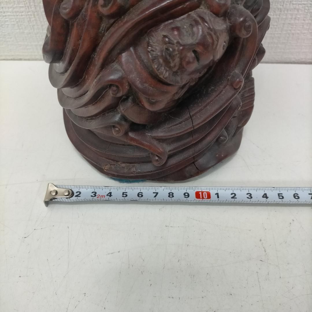骨董品 木彫 彫刻 童子と龍 立体彫刻 古美術 置物 飾り物 インテリア 和風 中国美術 唐木風 古道具 高さ約45cm 時代物　260113-1T 骨董品 木彫 彫刻 童子と龍 立体彫刻 古美術 置物 飾り物 インテリア