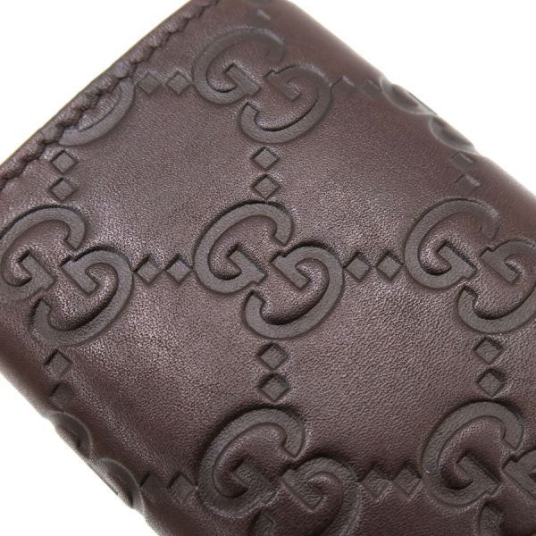 グッチ キーケース 138093 シマライン GUCCI - GUCCI(グッチ) キーケース シマライン 138093 ダークブラウン