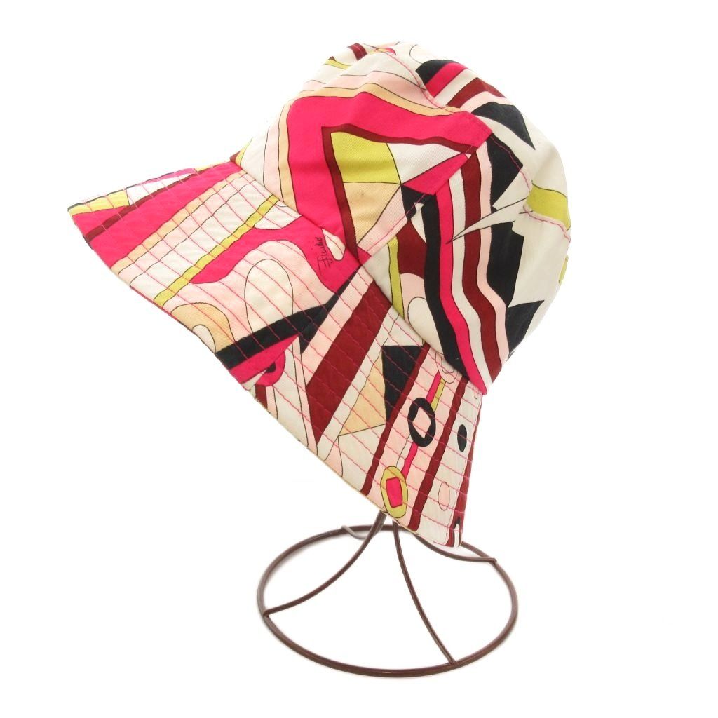 エミリオプッチ EMILIO PUCCI バケットハット 帽子 ロゴ 総柄 マルチ