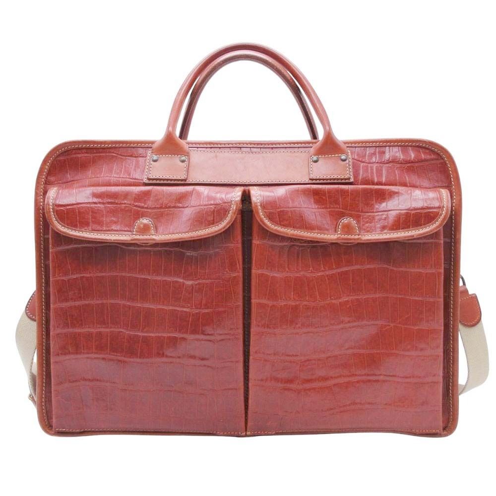 美品 Felisi フェリージ 1999/SA クロコ型押し オールレザー 2WAY