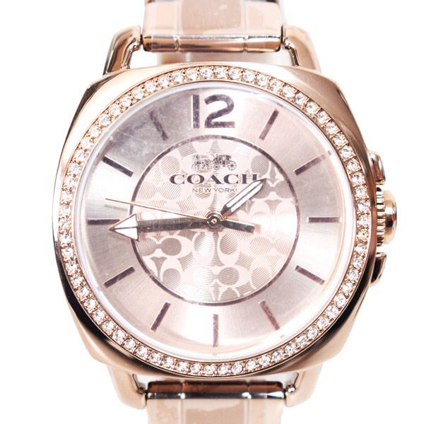 コーチ 時計 COACH ラインストーン シグネチャー ボーイフレンド