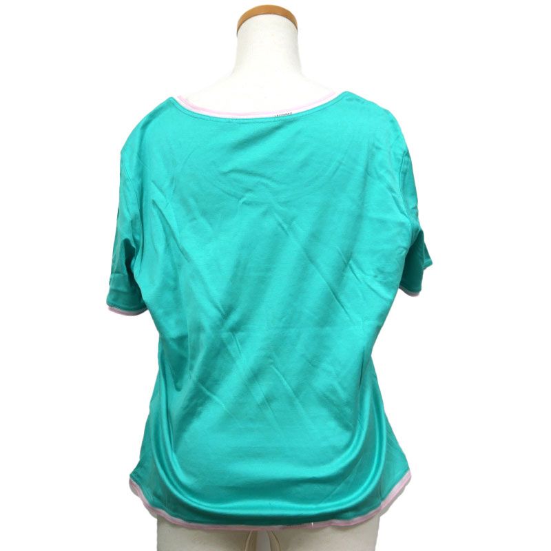 レオナール LEONARD 半袖Tシャツ コットン サイズM グリーン/ブルー系