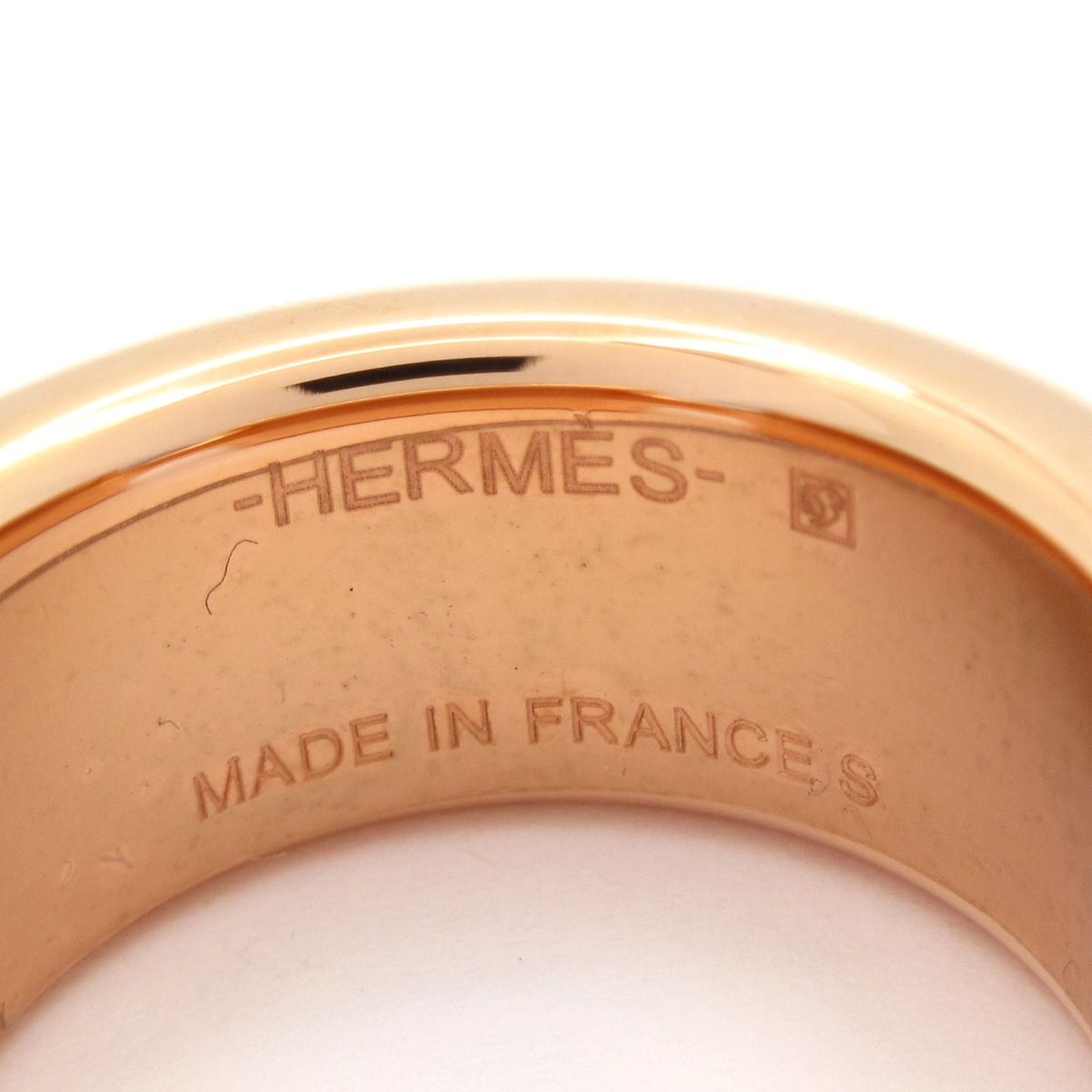 HERMES(エルメス) リング S美品 オランプPM ピンクゴールド×エトゥープ