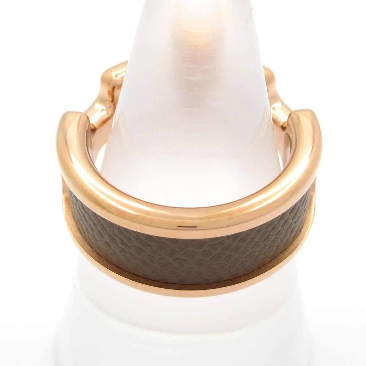 HERMES(エルメス) リング S美品 オランプPM ピンクゴールド×エトゥープ