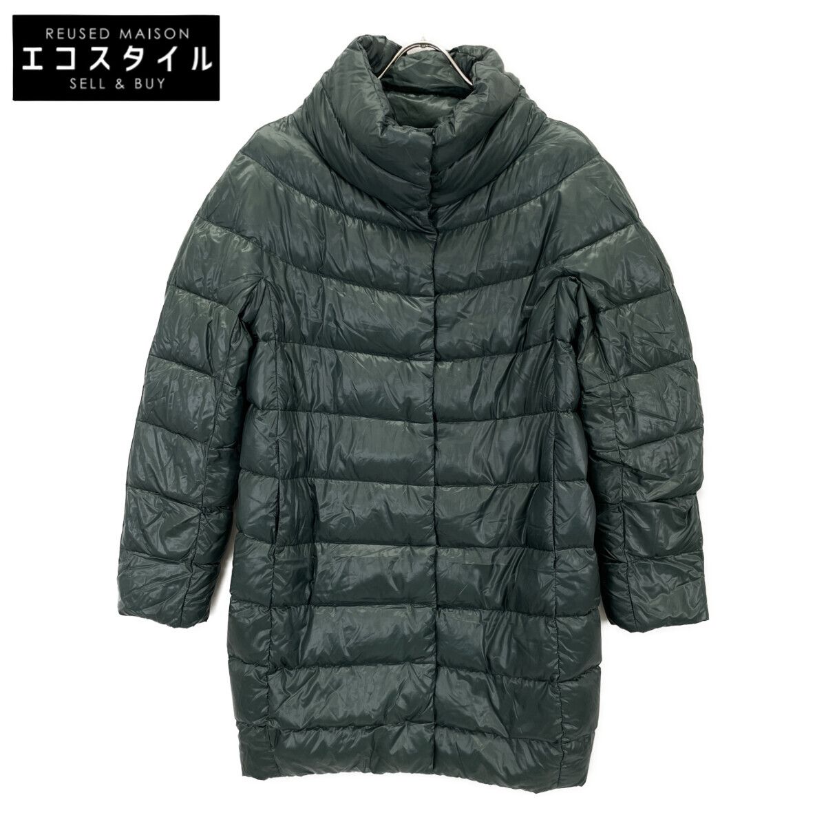 専用HERNO ヘルノ ロングダウンコート 42/XL カーキグリーンレディース HERNO ヘルノ ｸﾞﾘｰﾝ PI0177D ﾀﾞｳﾝｺｰﾄ 42 - メルカリ