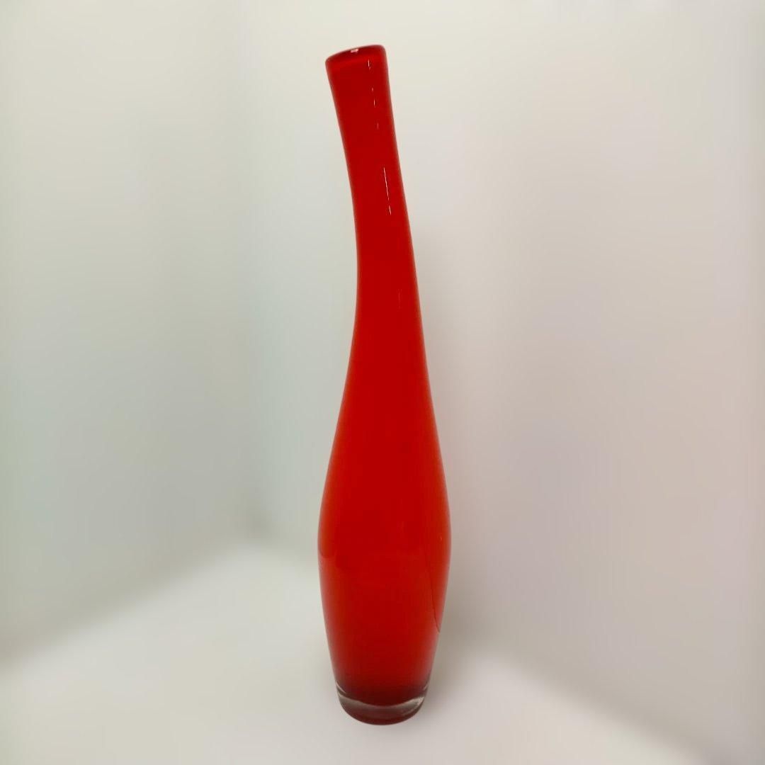 ビンテージ vintage ガラス 吹きガラス フラワーベース つぼみ型