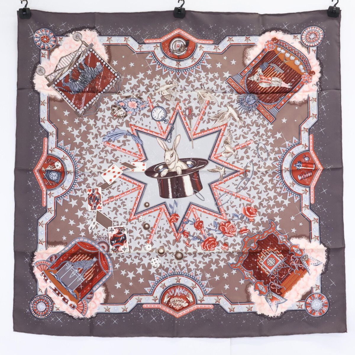 HERMES エルメス 【美品】LA MAGIE マジック ウサギ トランププリント