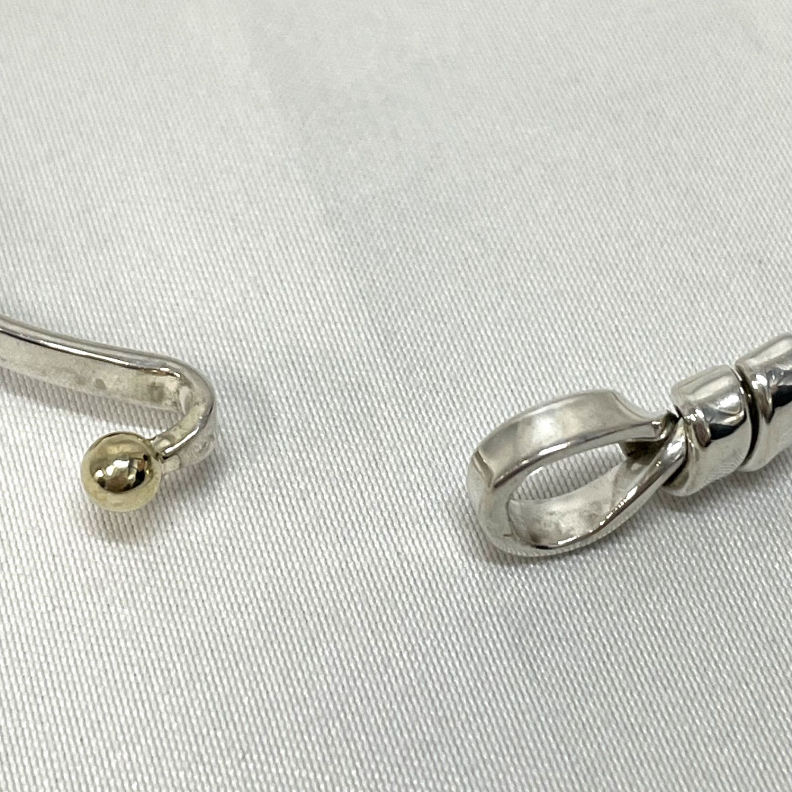 ABランク】 Tiffany ティファニー フック＆アイ バングル 925 750 YG