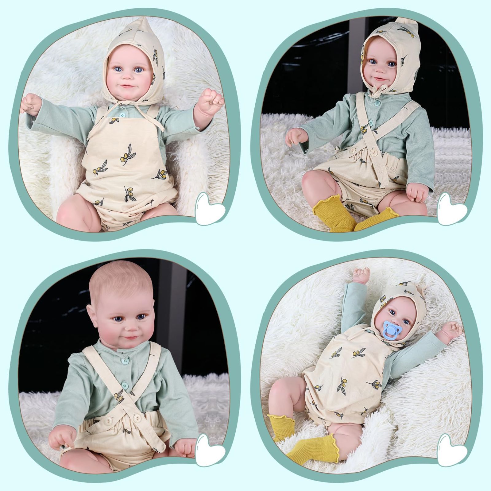 男の子 リアル 赤ちゃん人形 布の体 ベビードール リアルドール baby