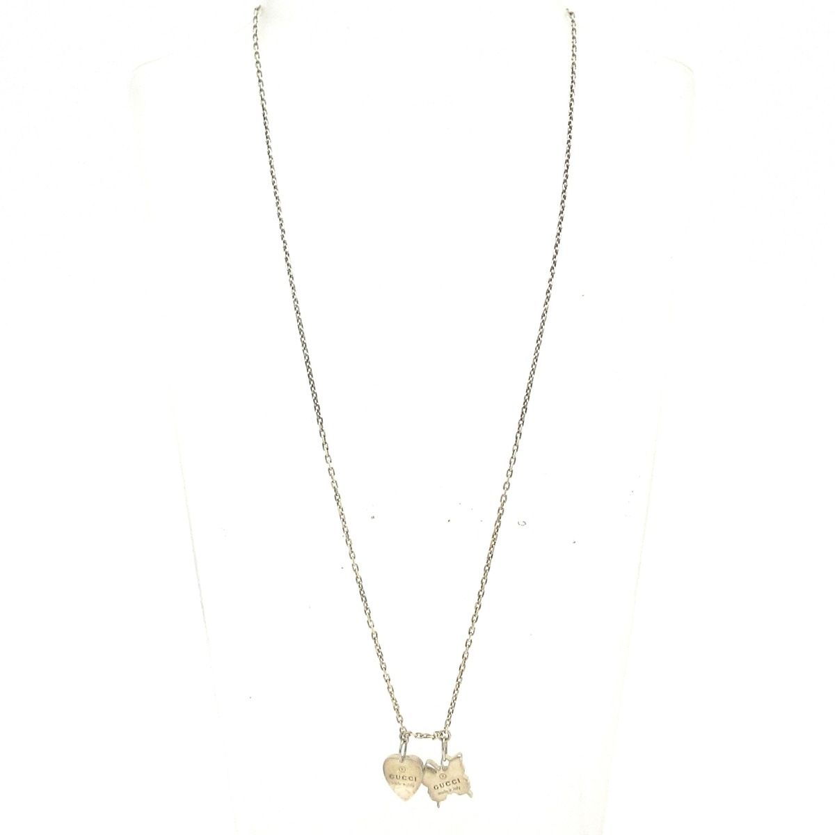 GUCCI グッチ ネックレス バタフライ ハート 蝶 シルバー Sv925 グッチ GUCCI ネックレス ペンダント 蝶 バタフライ ハート モチーフ