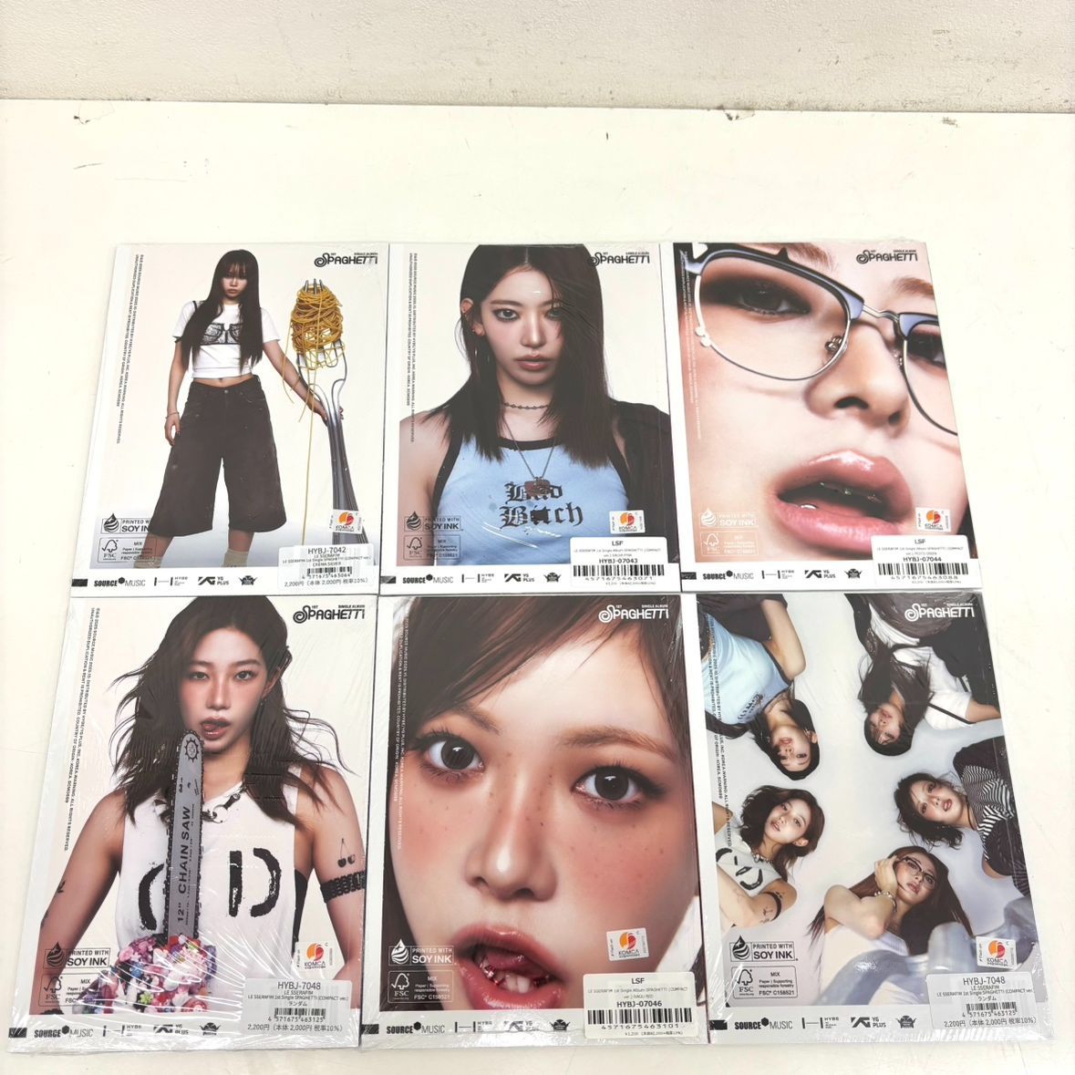 未使用品】LE SSERAFIM アルバムまとめ SPAGHETTI DIFFERENT HOT CRAZY