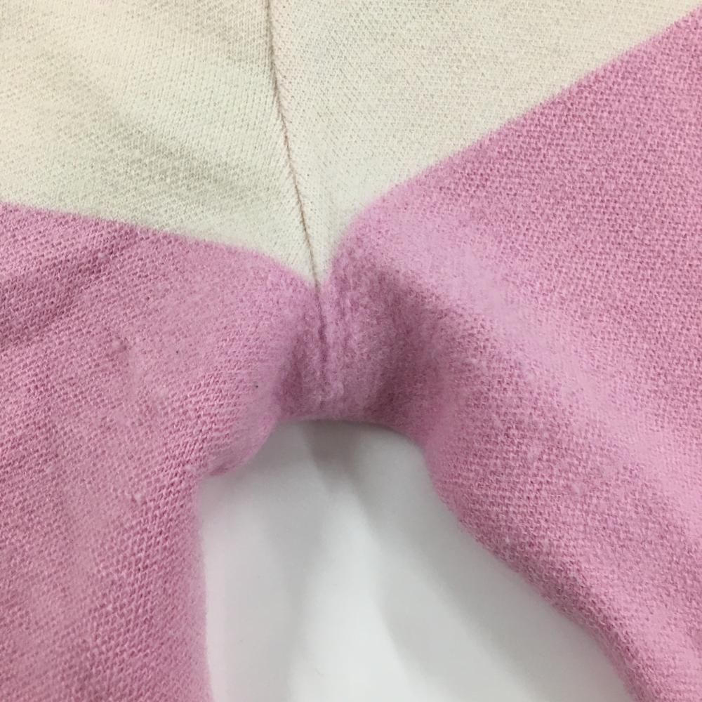 美品】マークアンドロナ タートルネックセーター ピンク×アイボリー