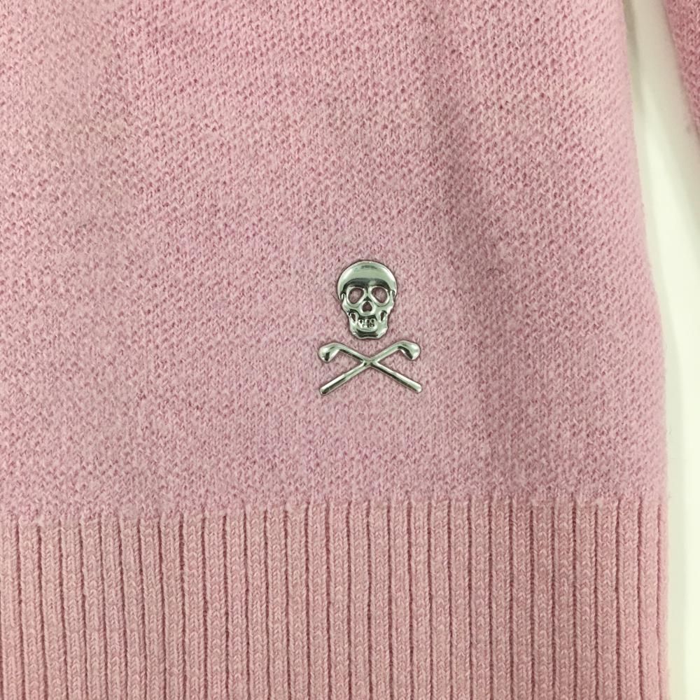 美品】マークアンドロナ タートルネックセーター ピンク×アイボリー