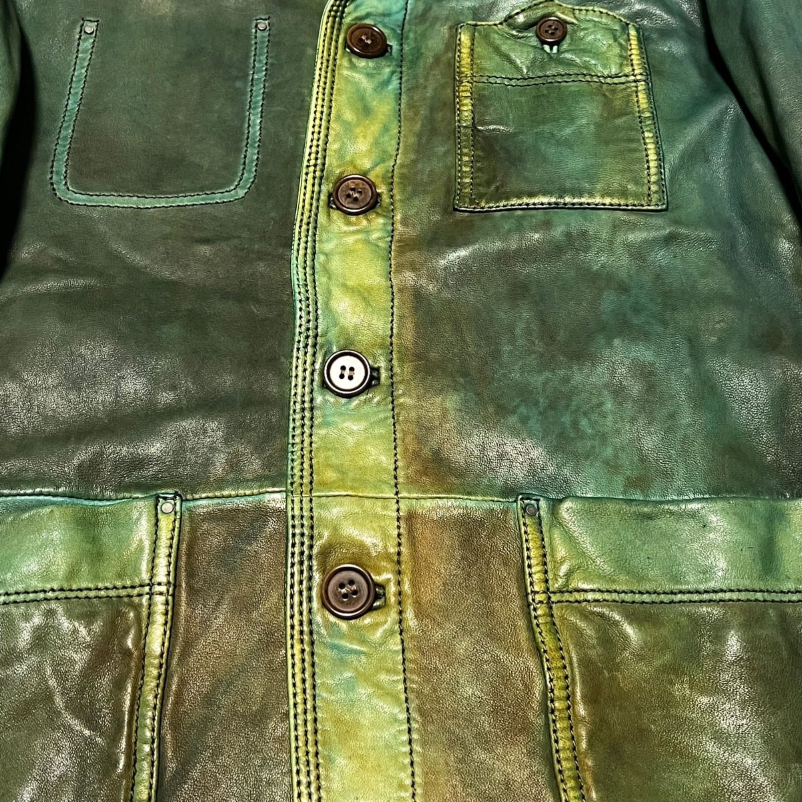 DIESEL ディーゼル レザージャケット 本革 羊革 ヴィンテージ加工