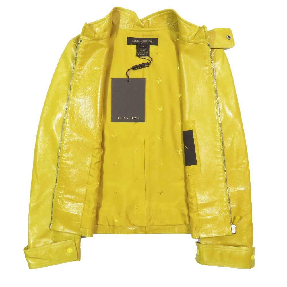 Louis Vuitton レザーシングルライダースジャケット Louis Vuitton レザーシングルライダースジャケット