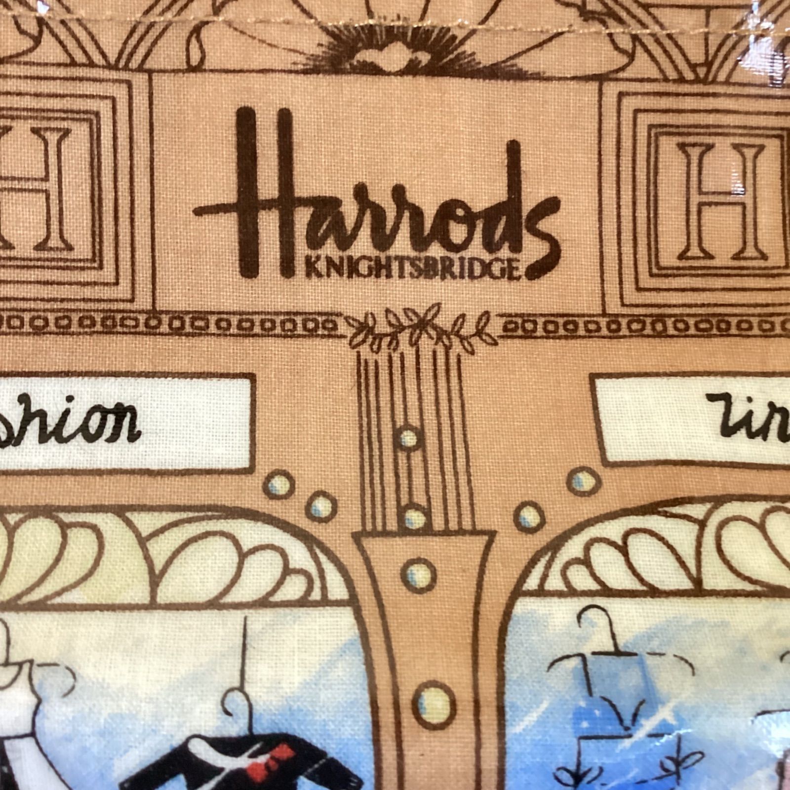 ハロッズ Harrods ショーウィンドウ ウィンドウショッピング 柄 トート 