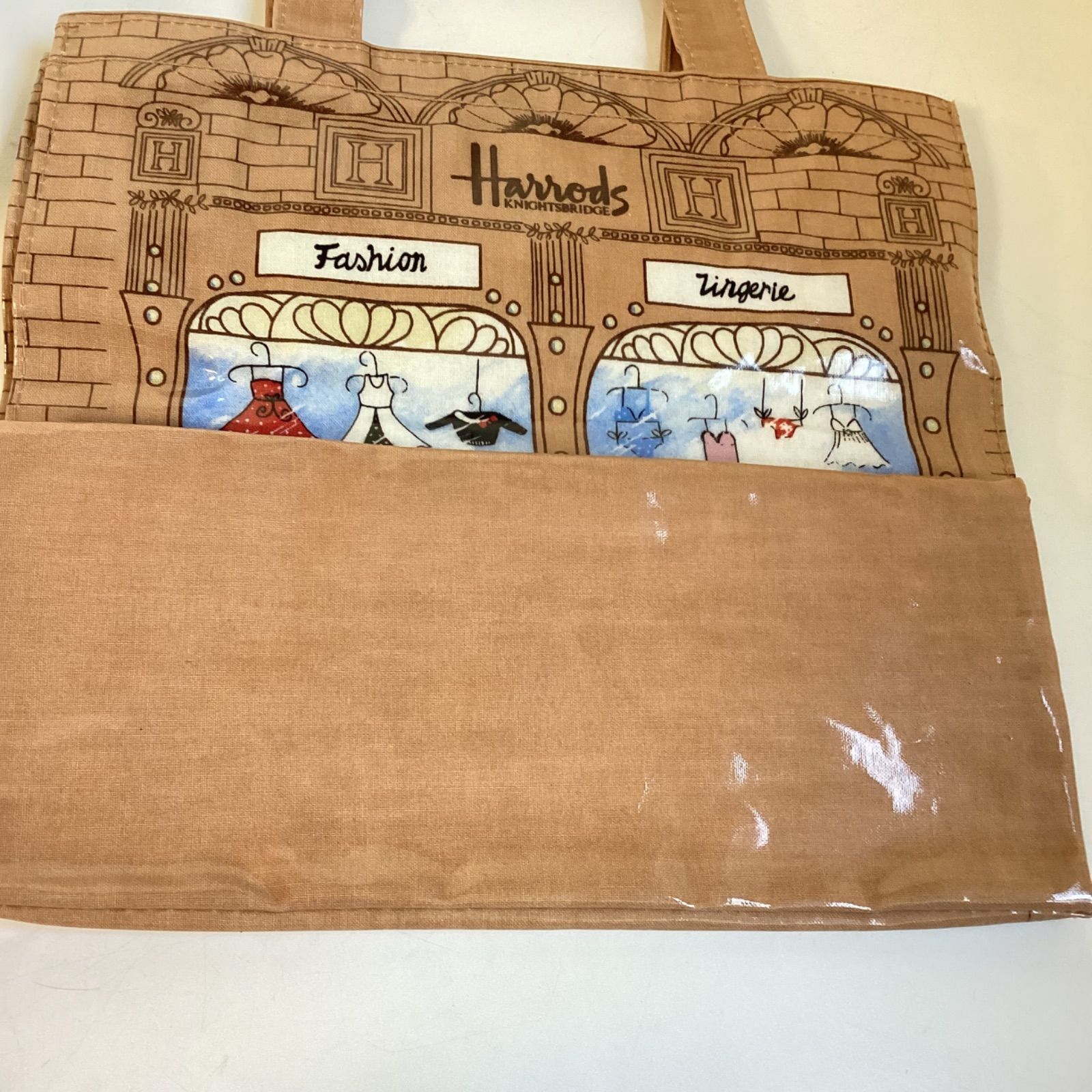 ハロッズ Harrods ショーウィンドウ ウィンドウショッピング 柄 トート 