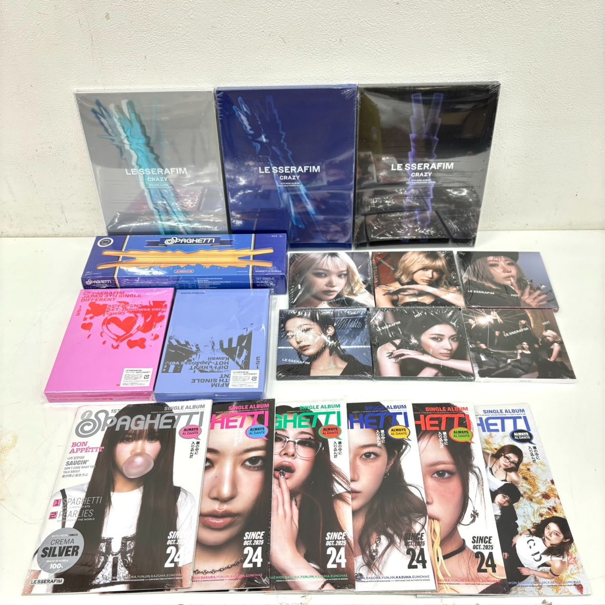未使用品】LE SSERAFIM アルバムまとめ SPAGHETTI DIFFERENT HOT CRAZY
