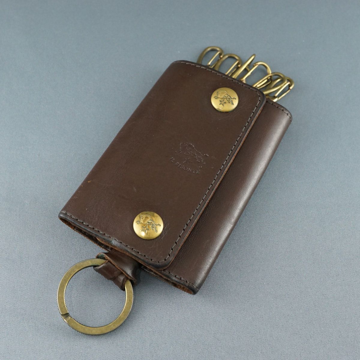 IL BISONTE イルビゾンテ レザー 6連 キーケース USED品 ダーク