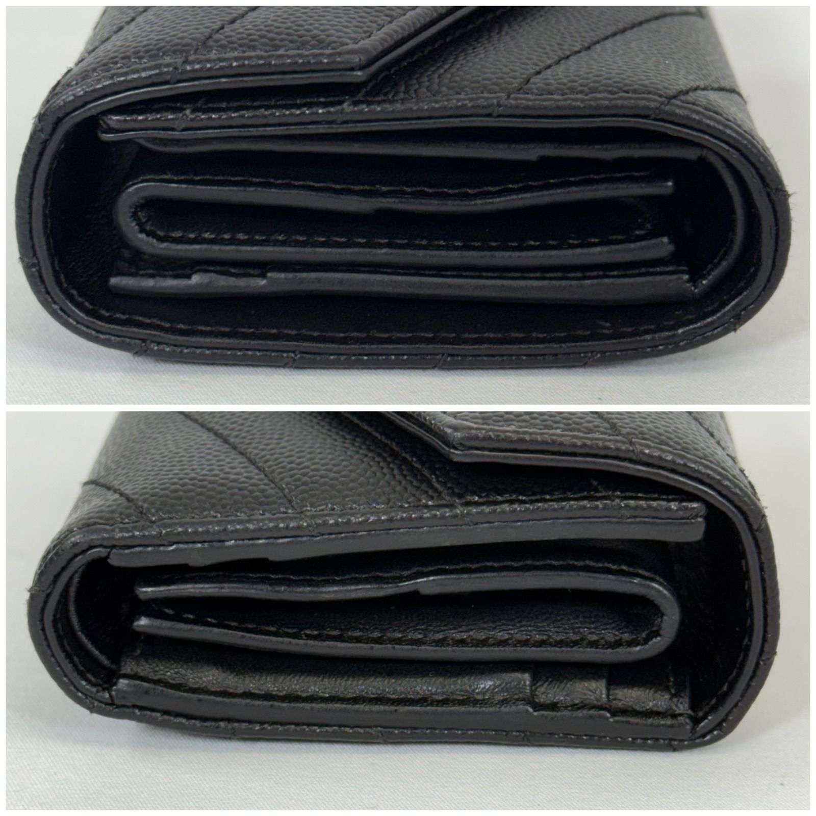 人気・美品】Yves Saint Laurent イヴ サンローラン キャビアスキン