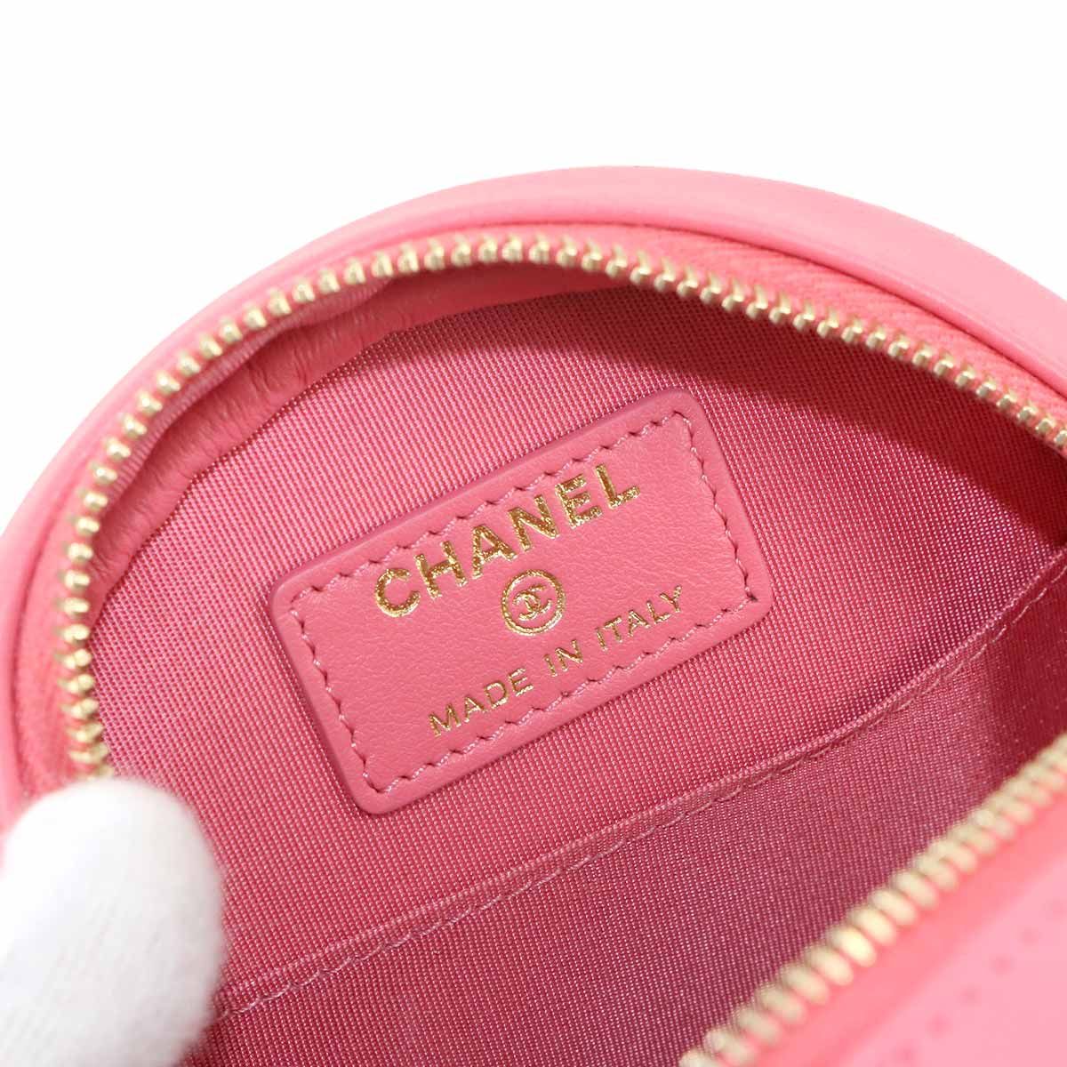 新品同様 シャネル CHANEL 19 ラウンド クラッチ チェーン ショルダー 