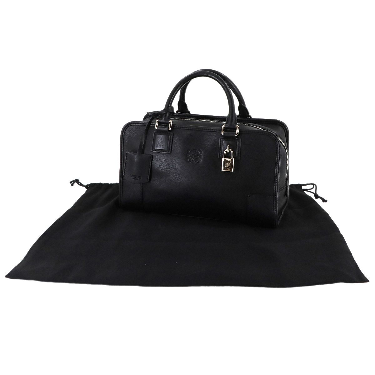ロエベ LOEWE アマソナ 28 ハンド バッグ レザー ブラック 352.79.A03 