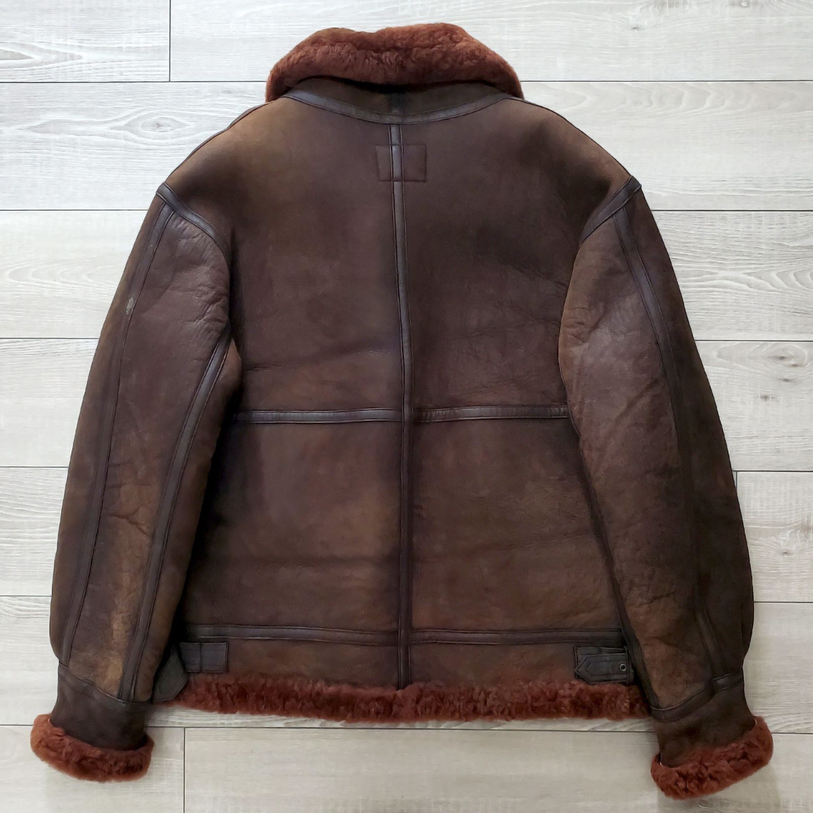 FREEDOMフリーダム□美品 1990-2000s 抜群のフェード感 羊革×羊毛 B-3