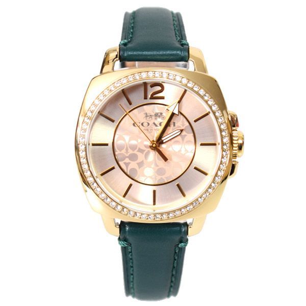 コーチ 時計 COACH ラインストーン レザー シグネチャー ボーイ