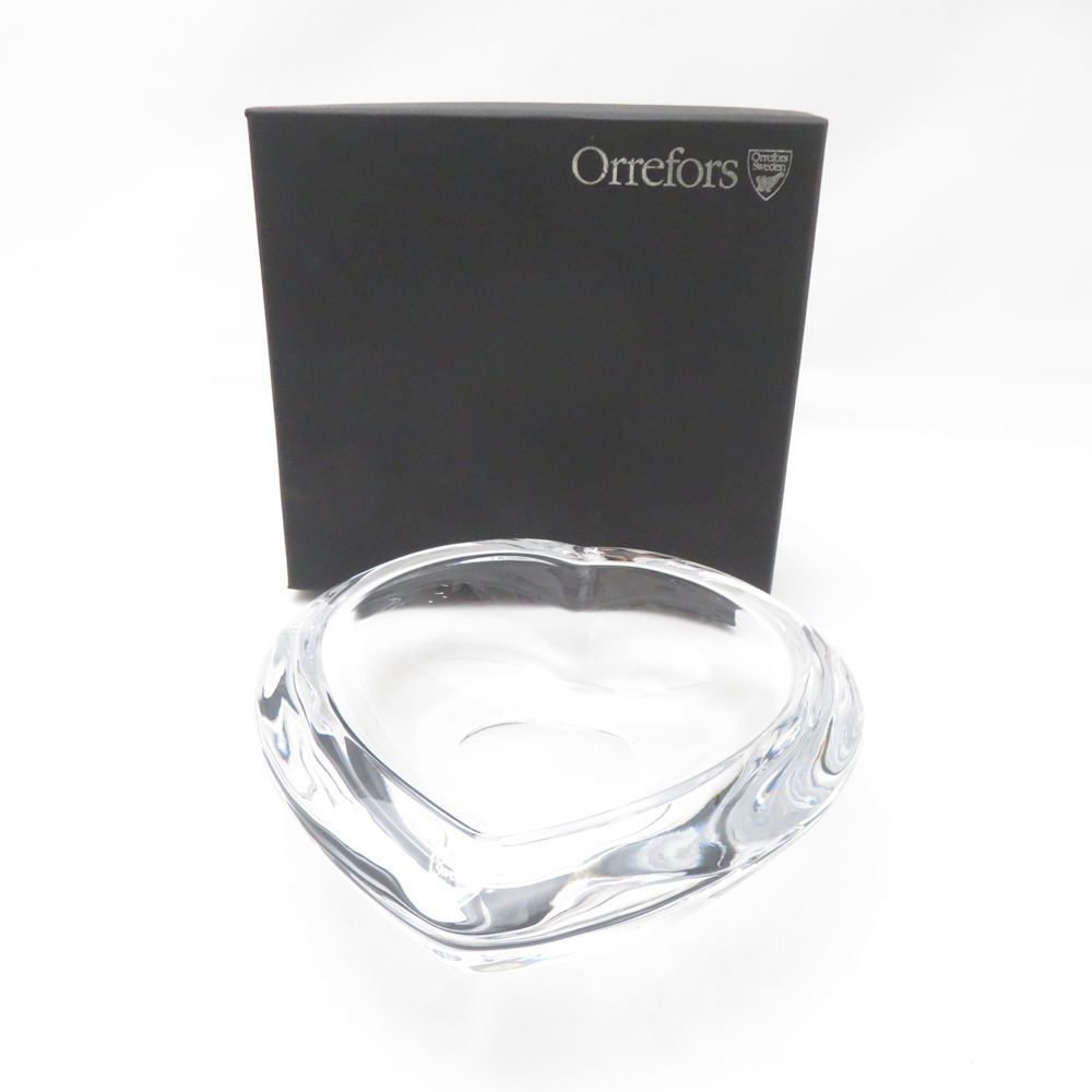 未使用 Orrefors オレフォス アムール クリスタルキャンドルホルダー