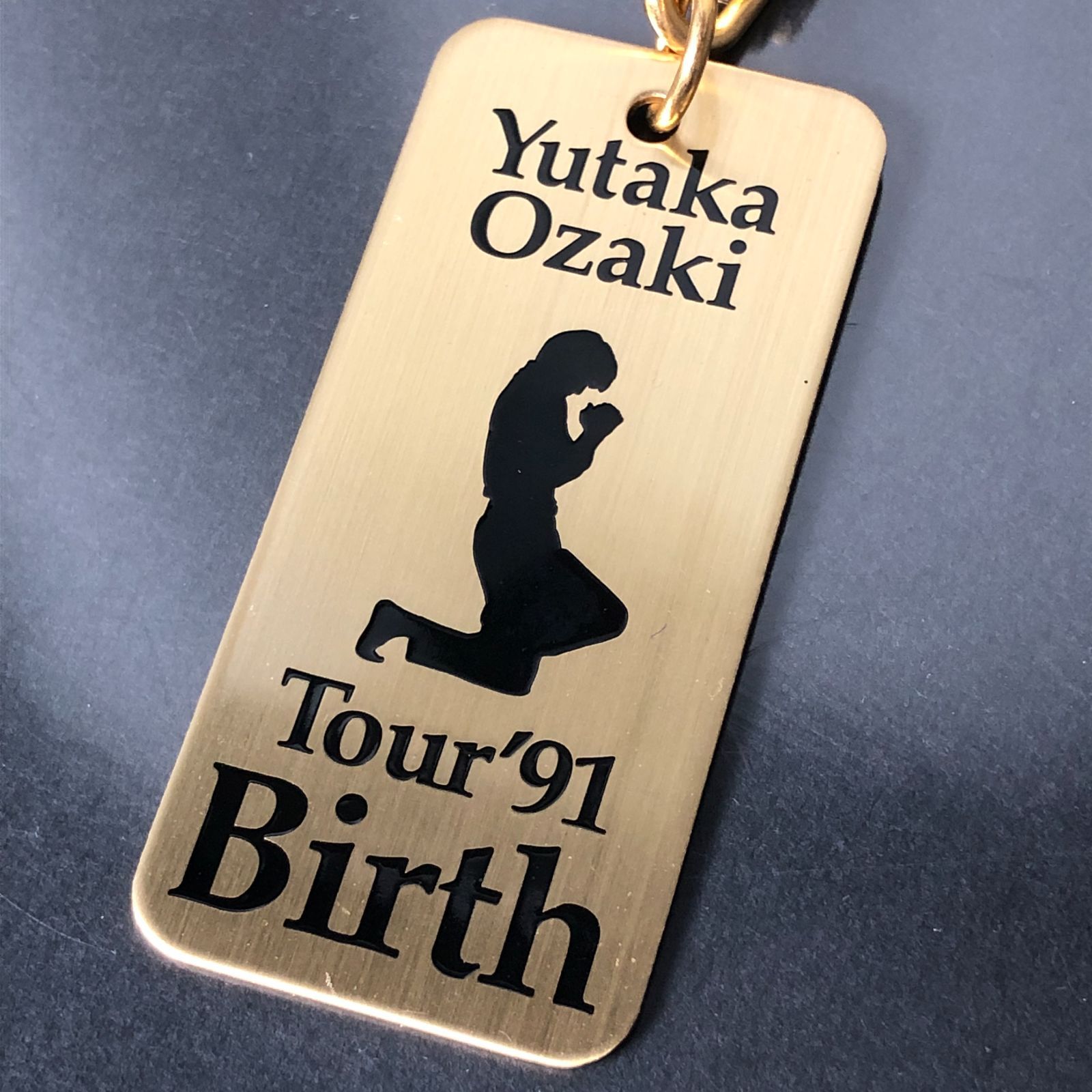 キーホルダー 尾崎豊 Tour'91 Birth OZAKI BIRTH バース ゴールド