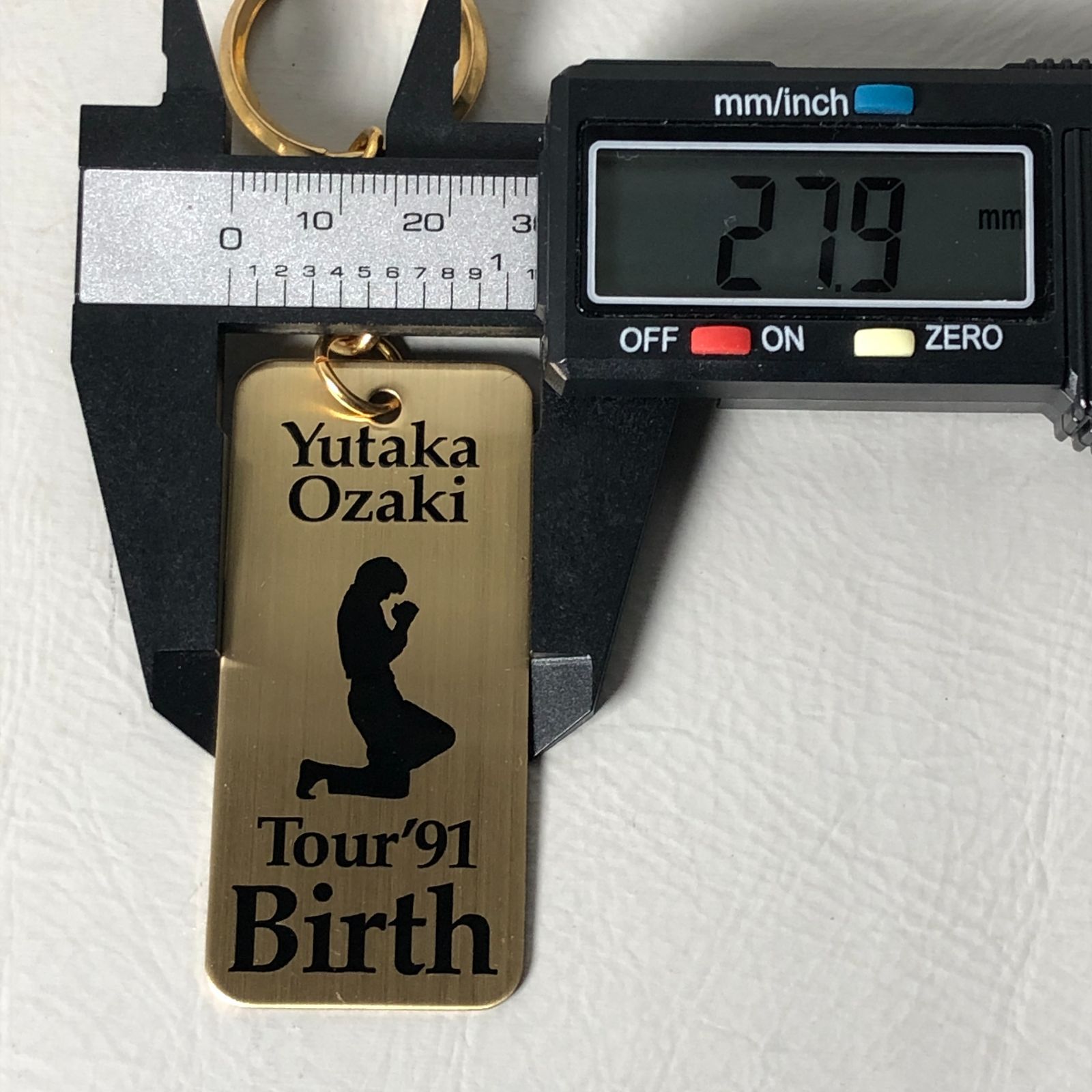 キーホルダー 尾崎豊 Tour'91 Birth OZAKI BIRTH バース ゴールド