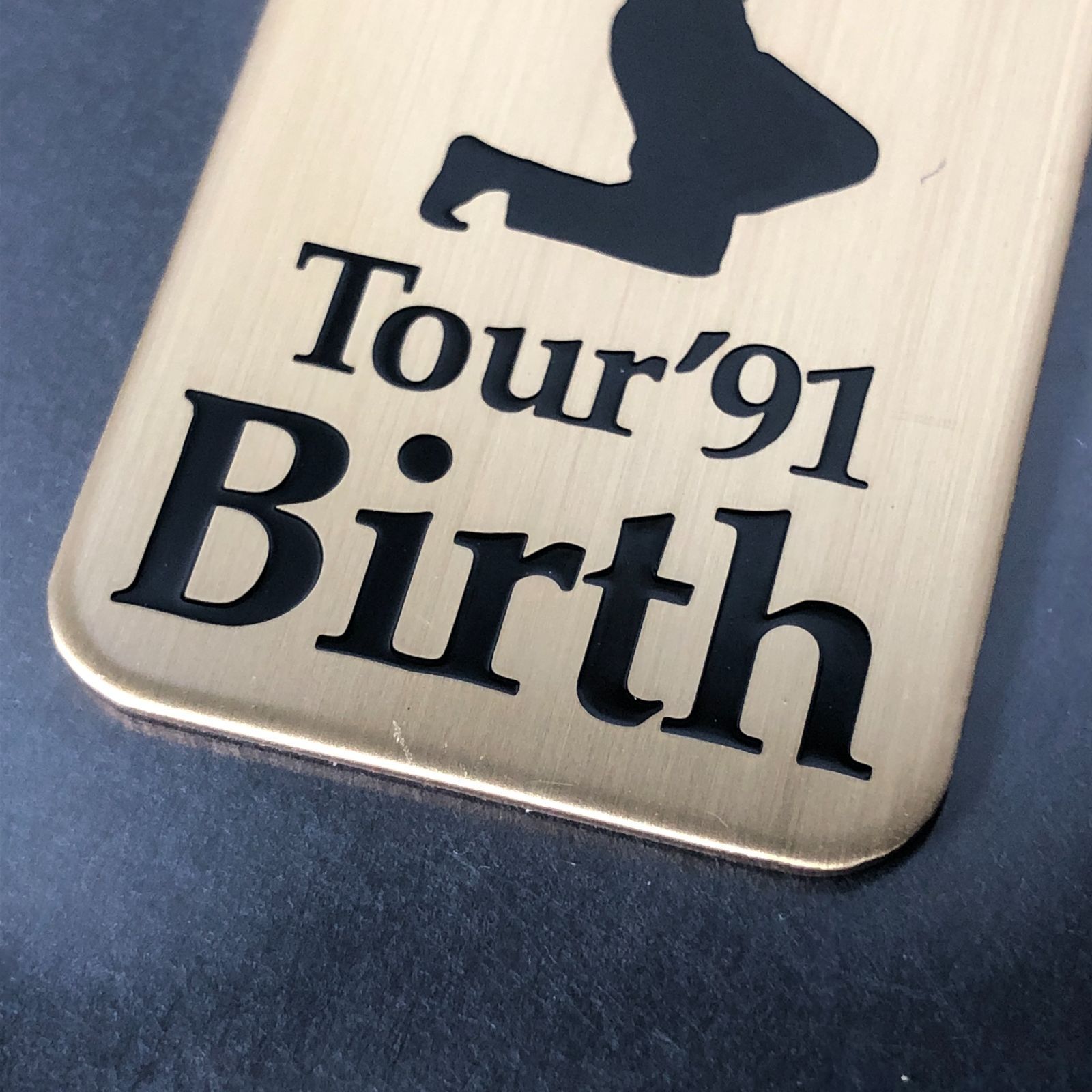キーホルダー 尾崎豊 Tour'91 Birth OZAKI BIRTH バース ゴールド