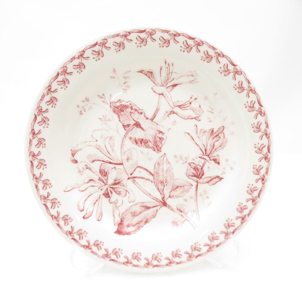 未使用 Gien ジアン Chevrefeuille スイカズラ 中皿 2枚 ペア 16cm