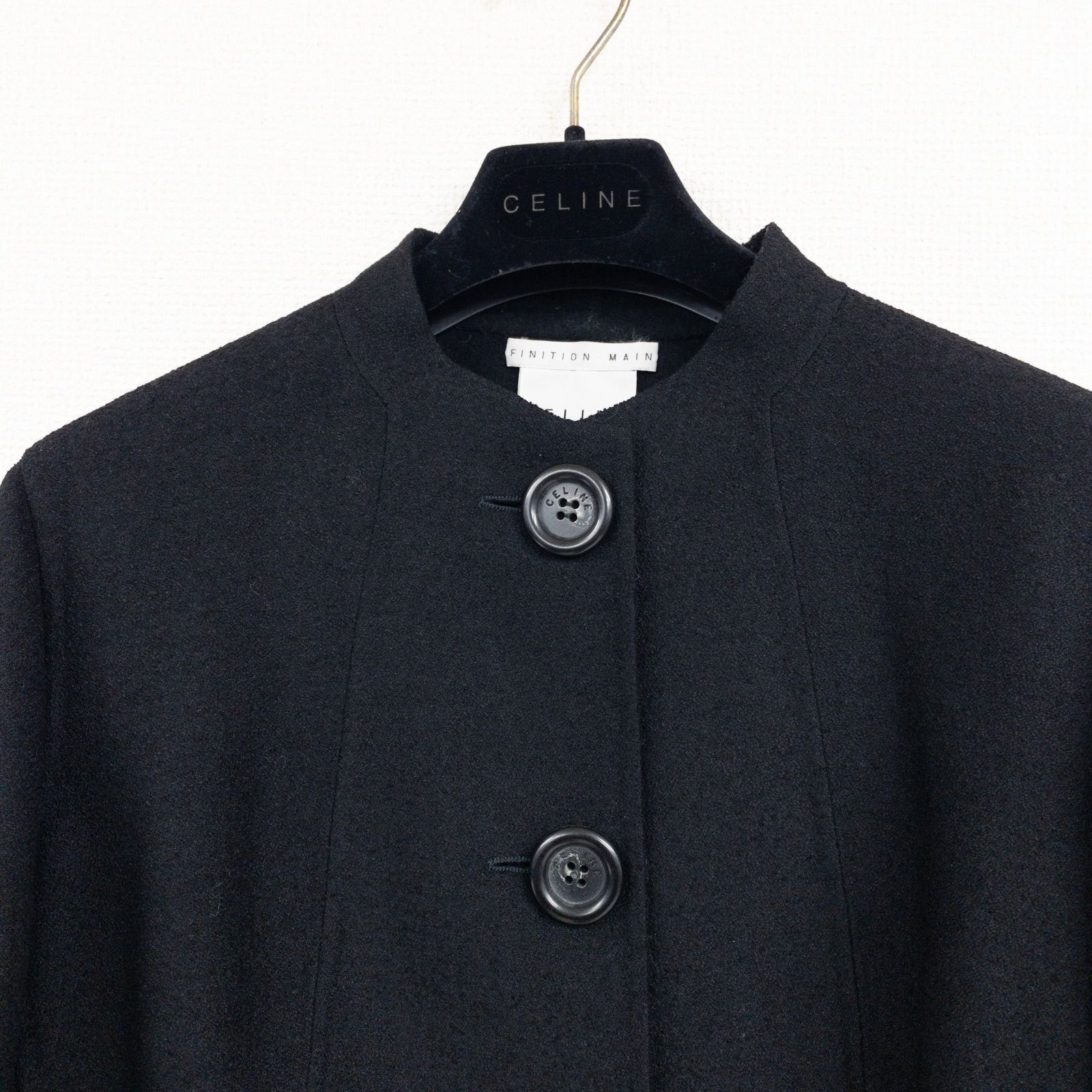 CELINE セリーヌ セットアップ ダブルフェイス ジャケット スカート 黒