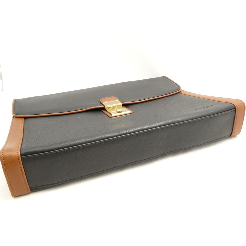 バレンシアガ ブリーフケース ペイズリー柄 レザー ロゴ型押し 黒