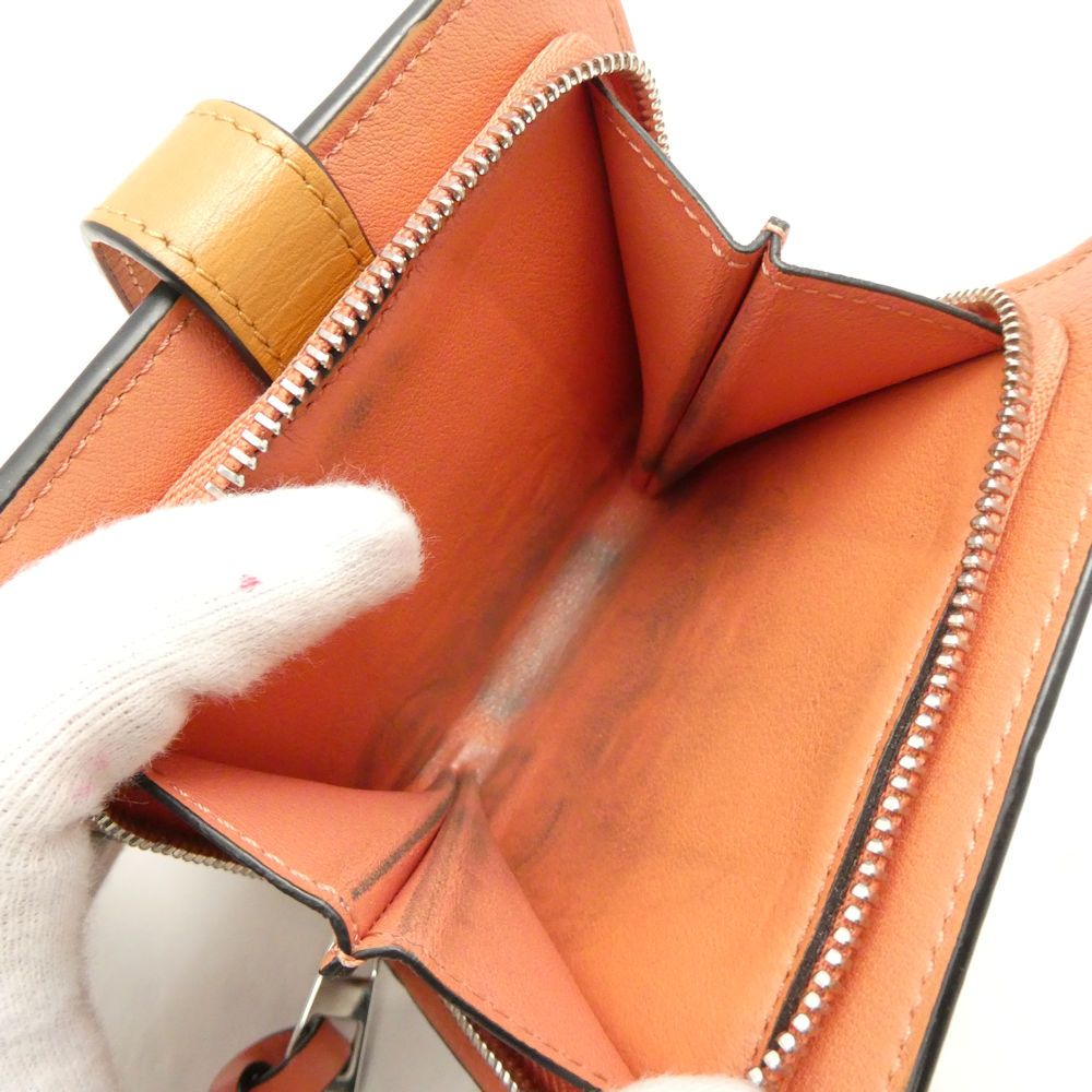 LOEWE ロエベ コンパクト ジップウォレット 財布 ライトオーツ ハニー